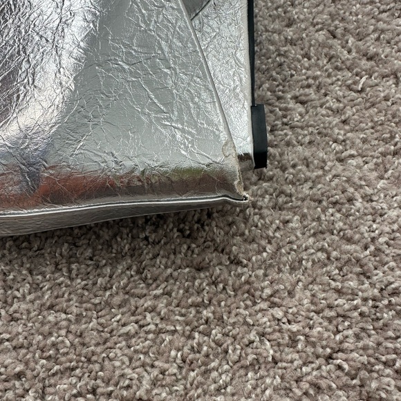 Fashion Nova Silver Heeled Boots - Picture 3 of 4